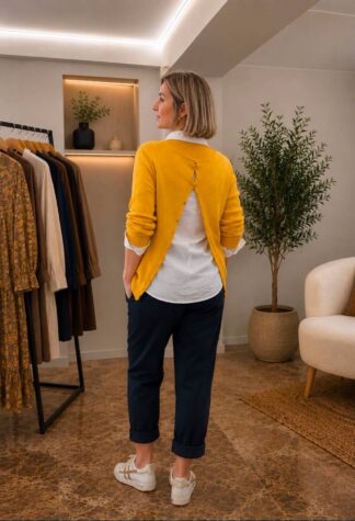 Pulover Tricot fin + Camasa din in